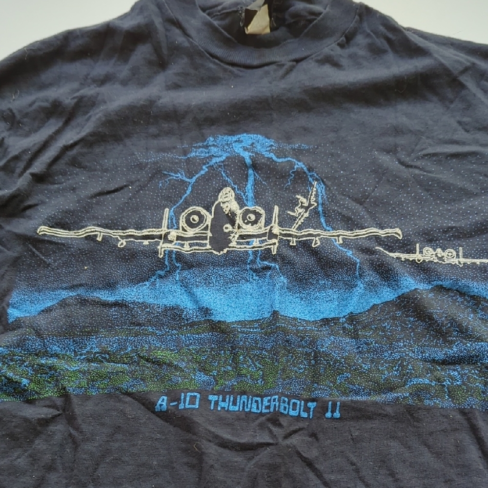 A-10 Thunderbolt II Graphic Tee in Black and Blue